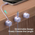 6 Pack JIYHF Cable Clips - Adhesive Cord Organizer for Home Office Desk, Phone, Car, Wall, Desktop, Nightstand - Cable