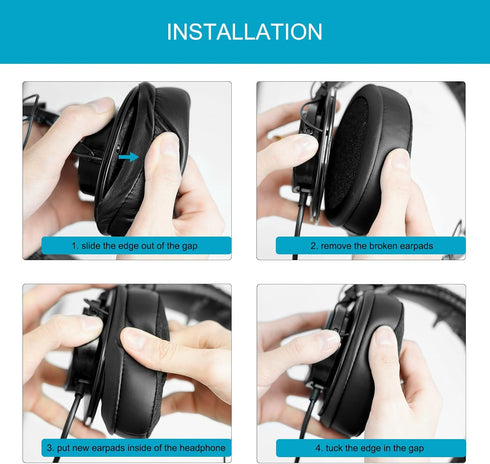 GVOEARS Replacement Ear Pads for Sony MDR 7506, Mesh Material Earpad Cushions for Sony MDR V6/V7, Noise Isolation