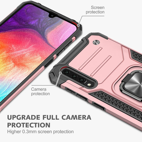 for Samsung Galaxy A50 Case A50S A30S - Military Grade Built-in Kickstand Holder Armor Heavy Duty Shockproof Cover for
