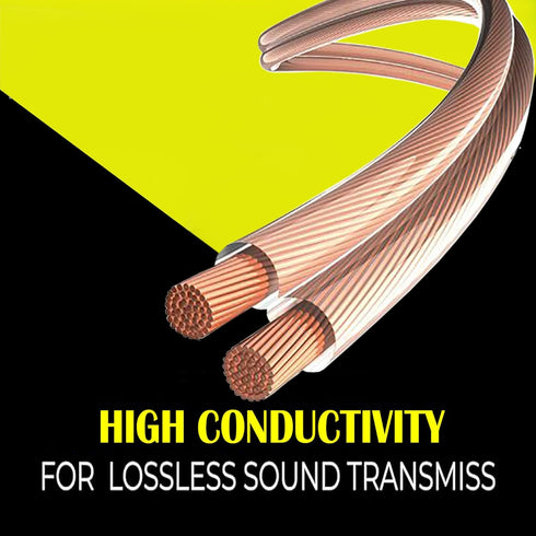 High Performance Speaker Wire, Copper Clad Aluminum (CCA) 100 FT Spool, Ideal for Home Cinema and Car Audio