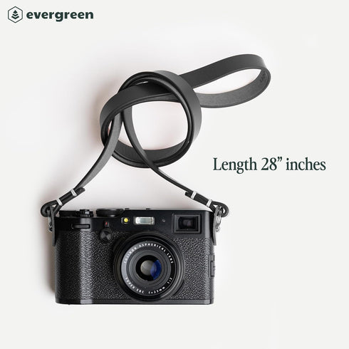 Evergreen Genuine Leather Slim Minimalist Neck Shoulder Camera Strap