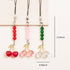 ZIZYLLE 3 Pack Cherry Phone Charm Strap Beaded Phone Chain in Red, Pink and Green, Aesthetic Cute Cellphone Accessories