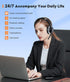Headset 3.5mm Headsets Headset USB with Microphone, Wired Computer with Noise Cancelling Microphone, Stereo Headphones