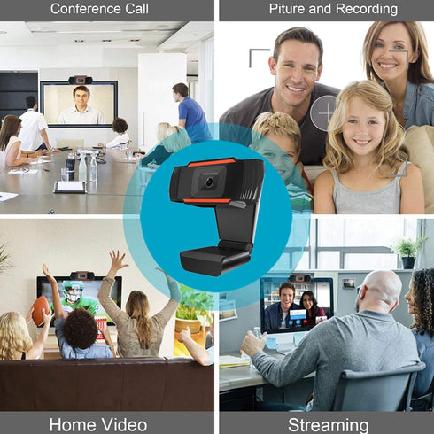 CENGNIAN 480P HD Webcam for PC with Microphone, Web Camera for Desktop/Laptop/Monitor/Mac, Autofocus USB Computer
