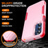 Ezanmull Non-Slip Shockproof Case for Samsung Galaxy A15 5G, with Glass Screen Protector, Pink
