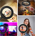 Overhead Camera Mount with 8" RGB Ring Light, Articulating Arm Phone Mount for YouTube Live Stream and Video Recording