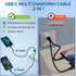 UCEC Dual USB C Cable, 4ft USB A to USB Type C Splitter Charging Cable, 2 in 1 Multi Charging Cable USB C Wire, Braided