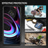 wahhle Motorola Edge 5G UW Case, Built-in Screen Protector, Full Body Shockproof Slim Fit Cover - Black/Clear