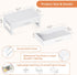 HEWORLIF Desk Organizers and Accessories, Computer Monitor Stand Riser with Drawer, White Laptop Stand for Desk
