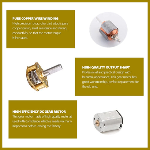 6V 30 N20 3 MM 10 MM DC RPM Speed Reduction Gear Motor with Metal Shaft Diameter Shaft Length for DIY Electric Toys
