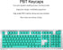 PBT Keycaps, 108 Keys P9 Mechanical Keyboard Key Backlit Key Character Translucent Key DIY Keycaps,for 61/64/87/104/108 Key Mechanical Keyboards(Cyan) by Archuu