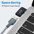 USB 3.0 90 Degree Left Right Angle USB-A Male to Female Adapter Extender Connector, USB Extension Adapter 2 Pcs for