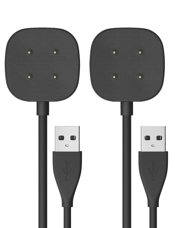 2Pack Replacement Charger for Fitbit Versa 4 & Sense 2, 3.3Ft Fast Charging Cable Dock