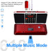Multifunction Digital FM Radio Media Speaker by LEFON, MP3 Music Player with LED Screen, Red