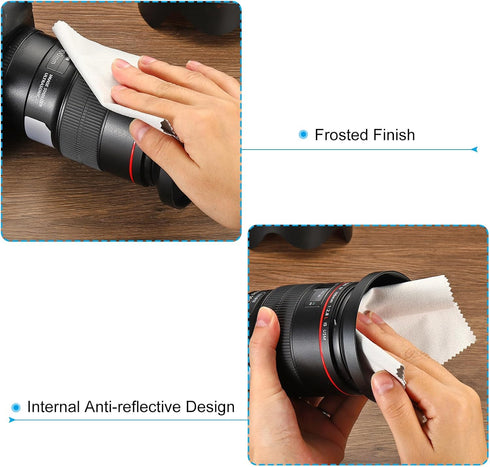 PATIKIL 52mm Camera Lens Hood, 2Pcs Rubber Collapsible Protector for Nikon, Fujifilm, Pentax, Leica