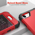 IDweel iPhone SE 2020 Case with Screen Protector, Sturdy 3 in 1 Shock Absorption Slim Fit Heavy Duty Cover (Red)