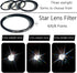 YOFOTIXAUU 37mm (3pcs) 4 6 8 Set, (37mm) Star Filters Kit Points Cross Screen Starburst Filters Lens Cap & Cleaning