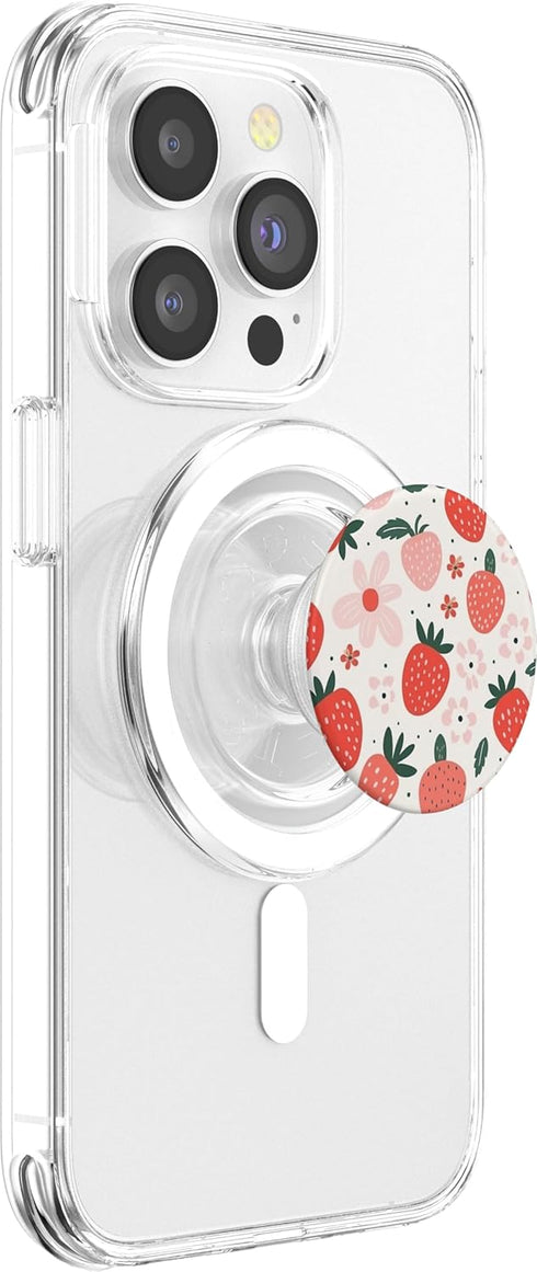 PopSockets MagSafe PopGrip for iPhone - Cute Strawberry Pattern