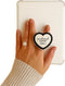 VJQ Emotional Support Kindle Grip,Heart Shape Accessories for Kindle,Phone Grip,Collapsible Stand Holder for