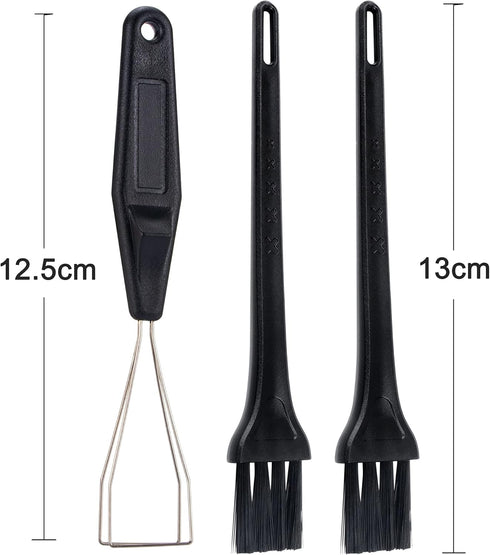 Keycap Puller, Stainless Steel Keycap Removal Tool with 2 Pcs Keyboard Cleaning Brush for Mechanical Keyboards