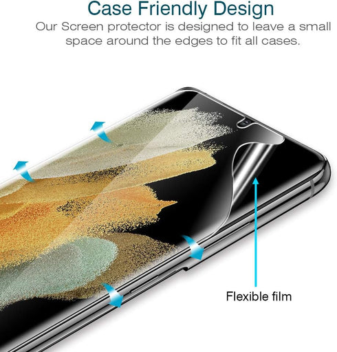 Samsung Galaxy S21 Ultra LK 3 Pack Screen Protector: Self-Healing TPU, Anti-Scratch, Bubble-Free, Touch Sensitive,