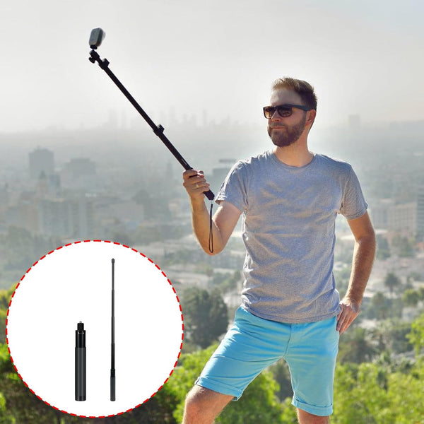 Pjeghbvop 360Rotation Strength Extending Camera Rod Selfie Stick with Portable Travel Gear for Mobile Devices Camera