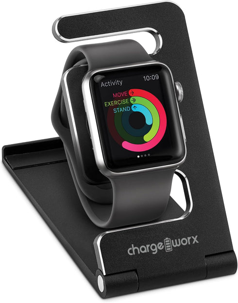 CHARGEWORX Smart Watch Stand Charger, Portable Apple iWatch Charging Station for Office Desk