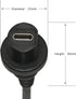 CERRXIAN 30cm USB Type C 2.0 Waterproof Extension Cable for Car, Boat, Motorcycle, Truck Dash (USB-C)