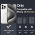 JETech iPhone 15 Pro Max Case (Clear) - Non-Yellowing Shockproof Bumper Cover with Anti-Scratch Clear Back