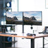 VIVO Heavy Duty Dual Monitor Desk Mount, Fully Adjustable Steel Stand, Holds 2 Screens Up to 30 Inches, Black