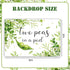 Diartpaint 3x5ft Two Peas in a Pod Twins Baby Shower Backdrop, Greenery Oh Babies Photography Background, Sweet Peas