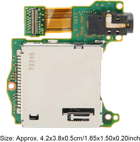 Game Cartridge Card Slot Host Reader Tray with Earphone Hole Port, Professional Replacement for Switch Console
