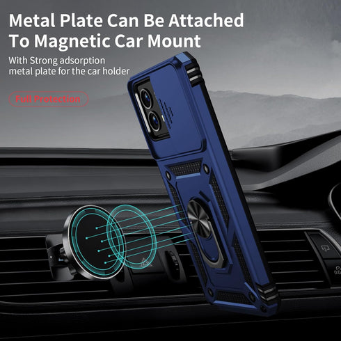 Weycolor Protective Phone Case for Moto G Stylus 5G 2024, with Camera Lens Cover, HD Screen Protector, 10 FT Military