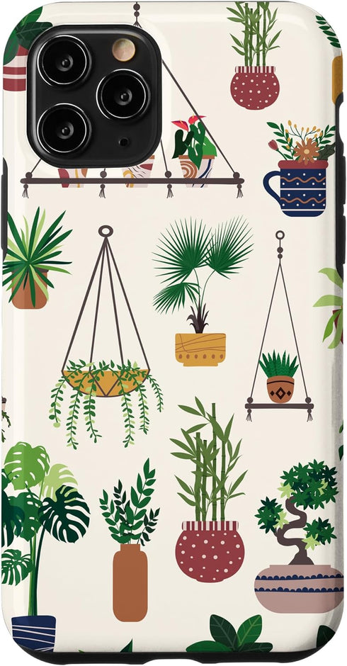 iPhone 11 Pro Indoor and Outdoor Plant Illustrations | Boho Nature Art Case