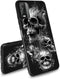 Ultra-Thin Soft Black TPU Shockproof Protection Case for Nokia C210 with Skull Design
