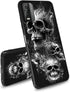 Ultra-Thin Soft Black TPU Shockproof Protection Case for Nokia C210 with Skull Design