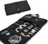 Patu Roll Up Electronics Accessories Travel Gear Organizer Case, Black, Portable Universal Kit Bag