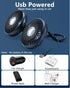 5V/ 12V /24V Dual Head Car Cooling Fans for Back Seat for Kids, Usb Car Backseat Headrest Fan for Baby Rear Facing, Car