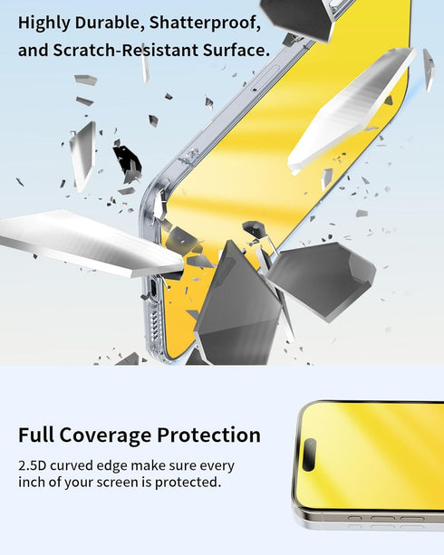 iPhone 14 Pro Max and iPhone 15 Plus Privacy Screen Protector, Gradient Colorful Anti Spy, 2 PACK 6.7 Inch
