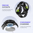 Goton Waterproof Case for Galaxy Watch 5 & 4 with Screen Protector 44mm, No Fog Tempered Glass Face Cover
