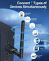 ZEXMTE 5.4 USB Bluetooth Adapter for PC, Long Range Bluetooth Adapter with High Gain Antenna, Plug & Play for Windows.