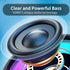 Bluetooth Shower Speaker Waterproof - Small Portable Speaker Wireless with Louder Volume and Powerful Bass - Colorful Lights and 10H Playtime - Lightweight with Carabiner and TWS - Blue