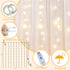 Ledido 1010ft 300LED Decoration(2 510ft)White White Tulle Backdrop Curtains with Lights String - Fairy Lights Sheer