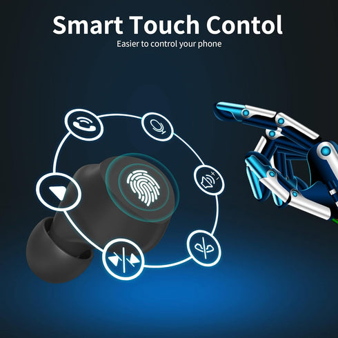 Small Wireless Earbuds, Mini Headphones with 36H Playtime, IPX5 Waterproof Stereo Earphone, Bluetooth with Mic