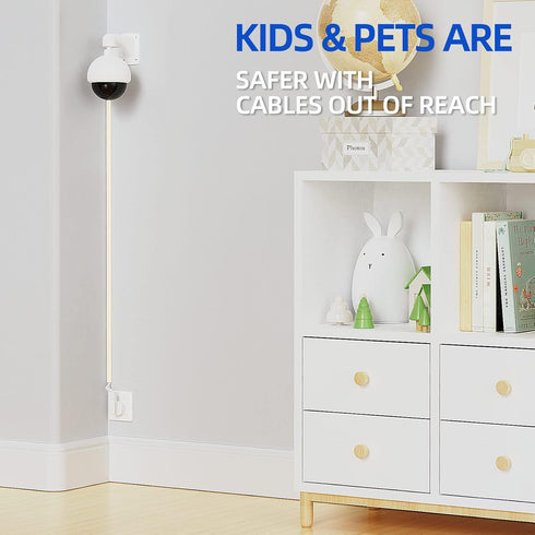 Delamu Beige Cord Hider, Mini Size Wire Covers for 1 Wire on Wall, Paintable Cable Cover Raceway