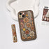 Lovmooful 15 15 Compatible for iPhone Case Cute Aesthetic Color Flower Floral Leaf with Wrist Strap Design for Girls