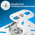 3-in-1 1/4-Inch 360-degree Projector Stand with Cable Ties Desk, Wall and Ceiling Mount with Thread, Foldable, Height