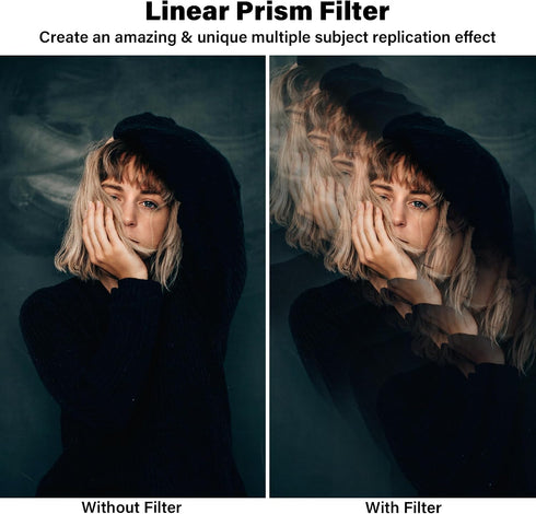 Walking Way 49mm Linear Prism Filter for Camera Lenses Creative Photography Premium Material with Foreground Blur