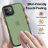 iPhone 12 Pro Case, Shockproof Military Grade Protection, Slim Translucent Hard Back, Frosted Green, 6.1'' Case.