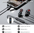 USB C Headphones with Charging for iPhone 15 Plus Pro Max, Samsung S24 S23 S22 A53 - Magnetic Wired Earbuds with Mic